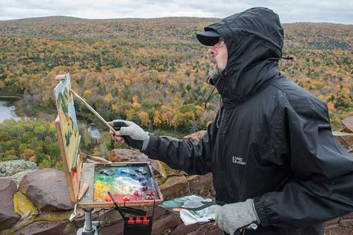 Matt Kania paints plein air