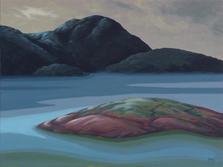 Cloudy Day Pic Island - 12x16