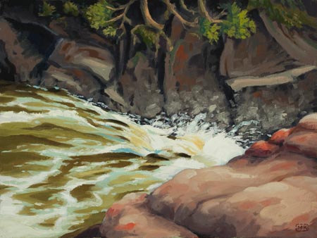 Down The Cascade River - 9x12