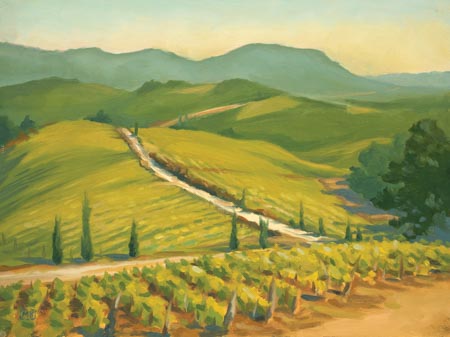 Early Autumn, Tuscany - 9x12
