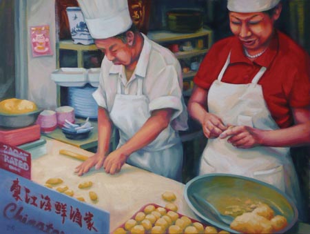 Making Dumplings - 18x24