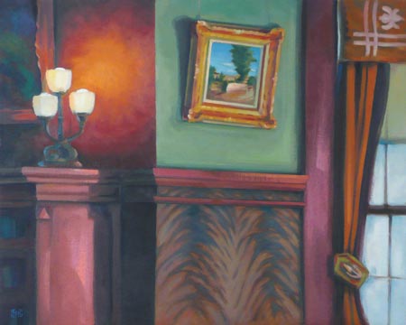 Painting in the Library - 16x20