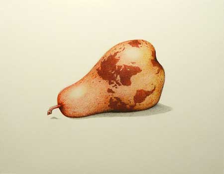 Fruitful World — drypoint, 7x9
