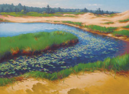 Tombolo Pond at Julian Bay - 22x30