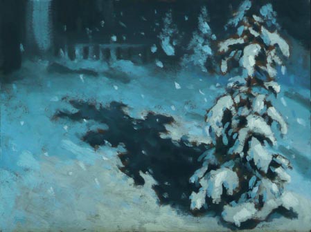 Winters Night Light - 9x12